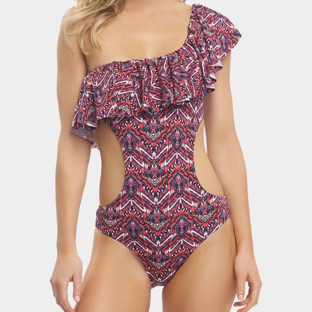 Tart Enzo Print One-Shoulder Monokini Swimsuit